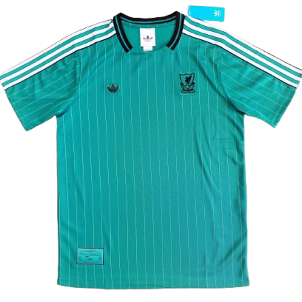 Liverpool F.C. x Adidas Originals Retro Jersey – Heritage Teal & White Pinstripe
