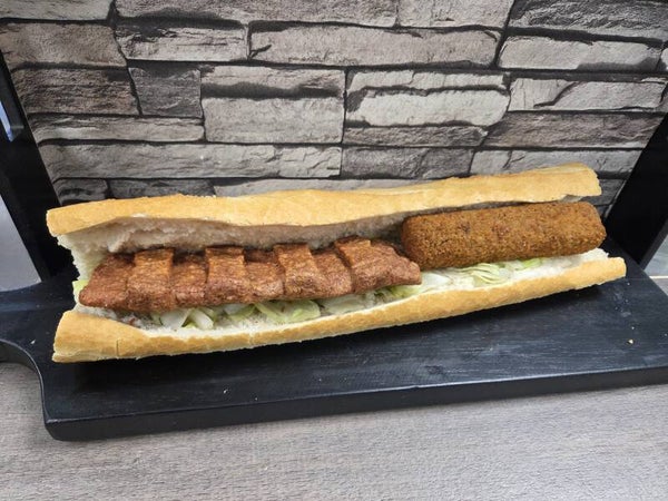 Stokbroodje Mexicano en Vlees kroket