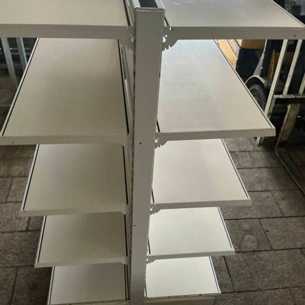Used double sided gondola shelving