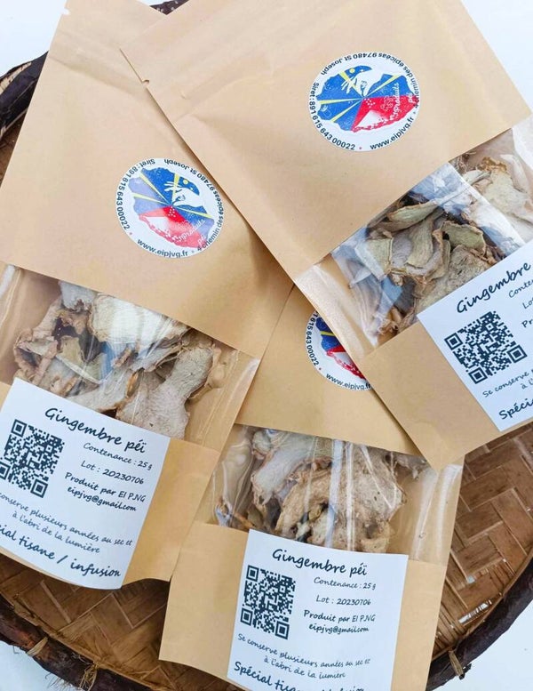 Gingembre en lamelle - Spécial infusion/tisane/Rhum