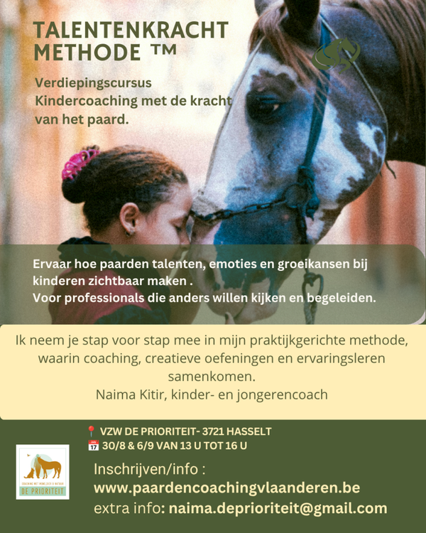 Talentenkracht Methode™ Kindercoaching met de kracht van het paard.
