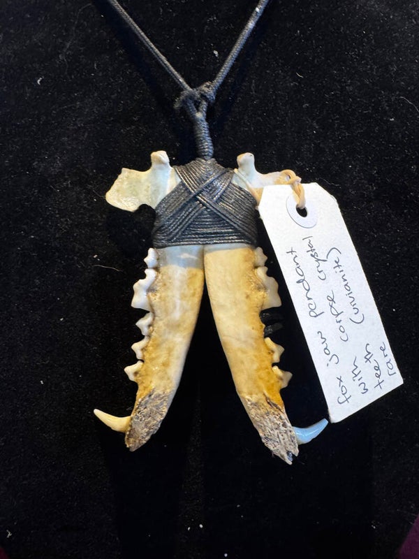 fox jaw pendant