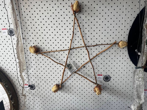 Home grown and dried rose pentacle protection ward $50