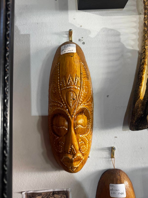 Tribal mask wooden carved $30