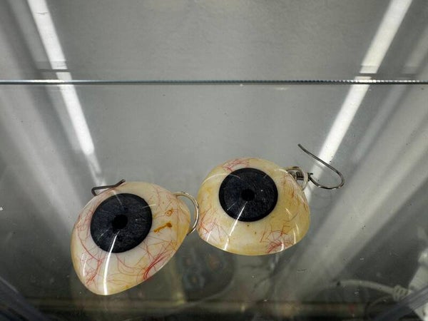 Antique vintage -used prosthetic eyeballs  , as earrings