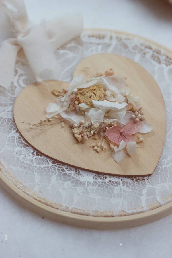 TAMBOURIN CŒUR EN FLEURS