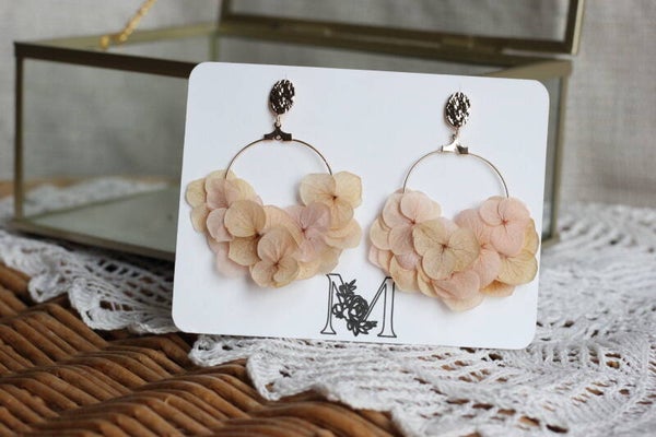 CRÉOLES HORTENSIA -ROSE PASTEL-
