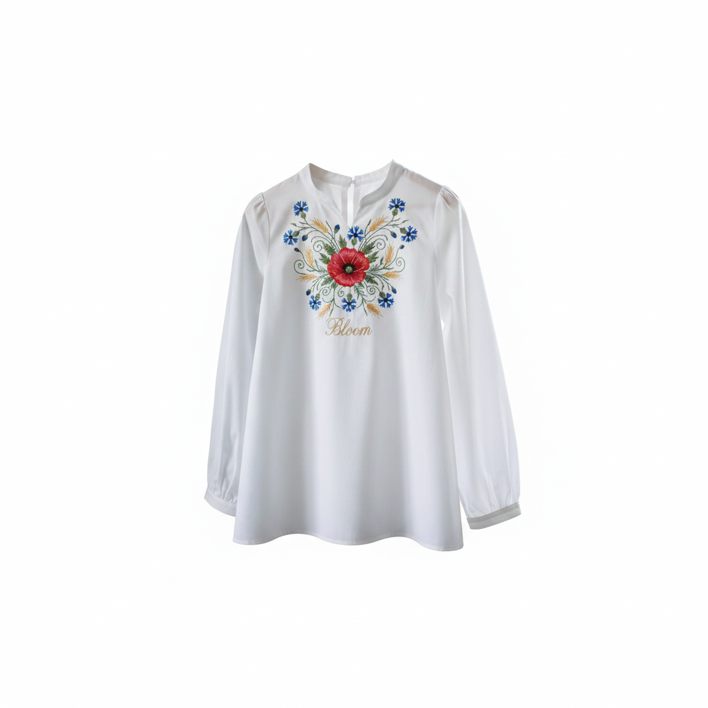 Blusa Blanca Manga Larga
