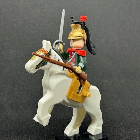 Napoleontische Cavalerie-Officier Minifiguur – Te Paard – Premium Historische Replica