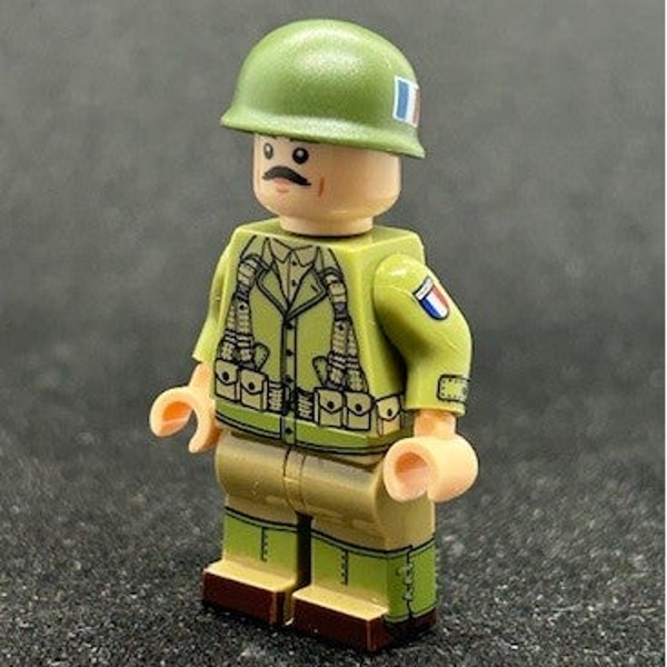 Franse Soldaat 2e Pantserdivisie Minifiguur – Tweede Wereldoorlog – Bevrijding van Parijs