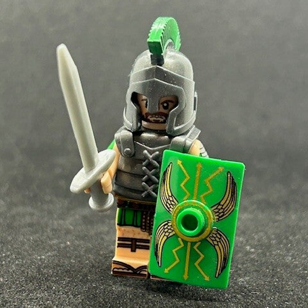 Romeinse Legionair Minifiguur – Groene Legioensstrijder