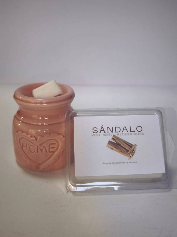 WAX MELTS SANDALO + QUEMADOR
