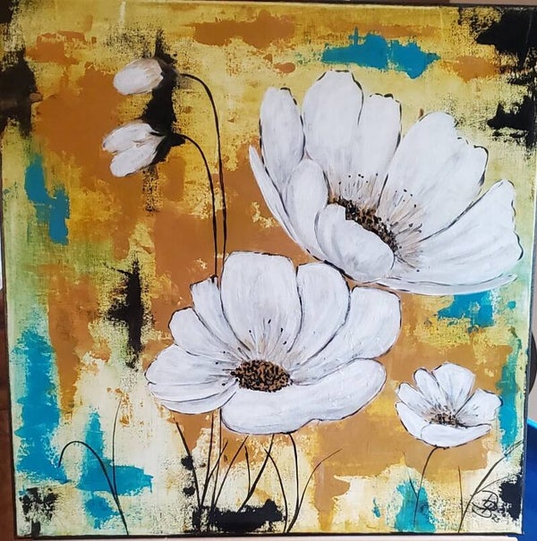 Mohnblüten in Weiss