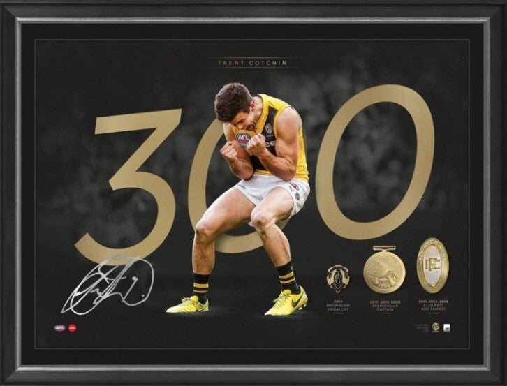 Trent Cotchin Signed “300 Games” Lithograph Framed Richmond Tigers