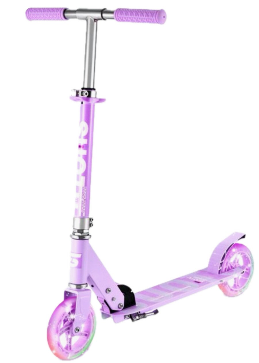 Suotu kinderstep met Led verlichting | verstelbare stuur | tot 50 kg | paars