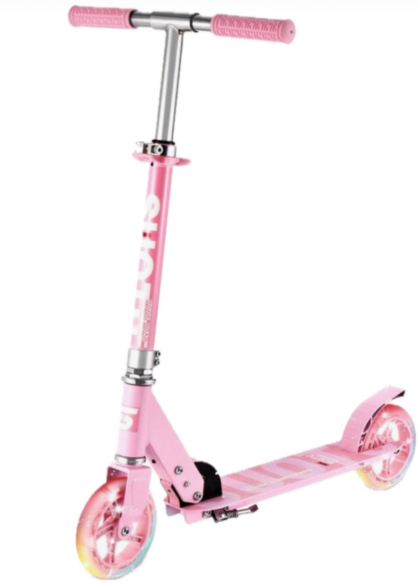 Suotu kinderstep met Led verlichting | verstelbare stuur | tot 50 kg | roze