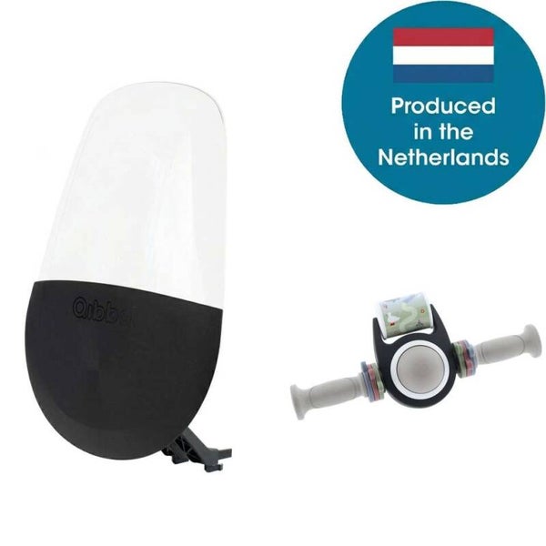 Qibbel windscherm Air zwart (met of zonder kinderstuurtje)