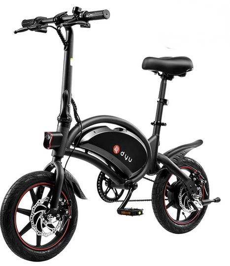 Dyu D3F | Elektrische vouwfiets | zitstep met trappers | 10ah | 25km/h | 14 inch