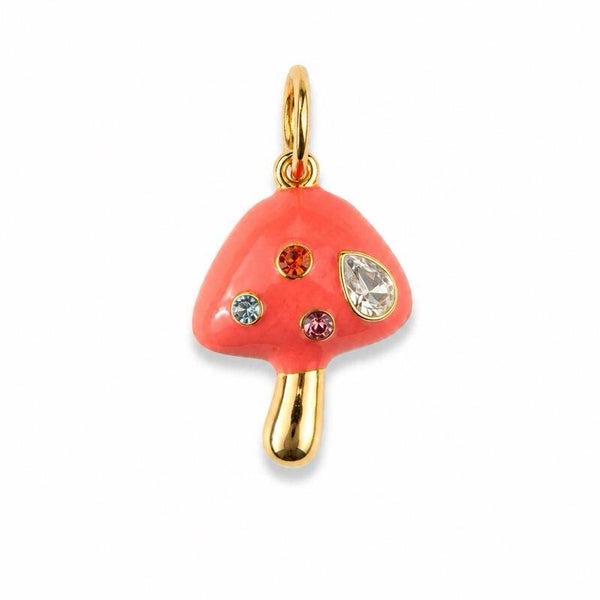 charm funghetto arancio in acciaio inossidabile