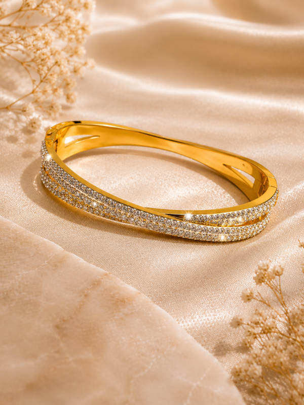 Bracciale rigido a molla in acciaio inossidabile FASCIA DI LUCE