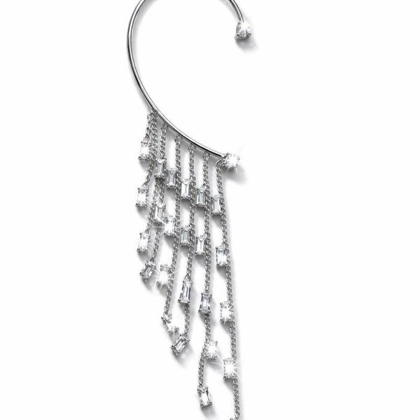 cuffy senza buchi con cascata di zirconi luminosi