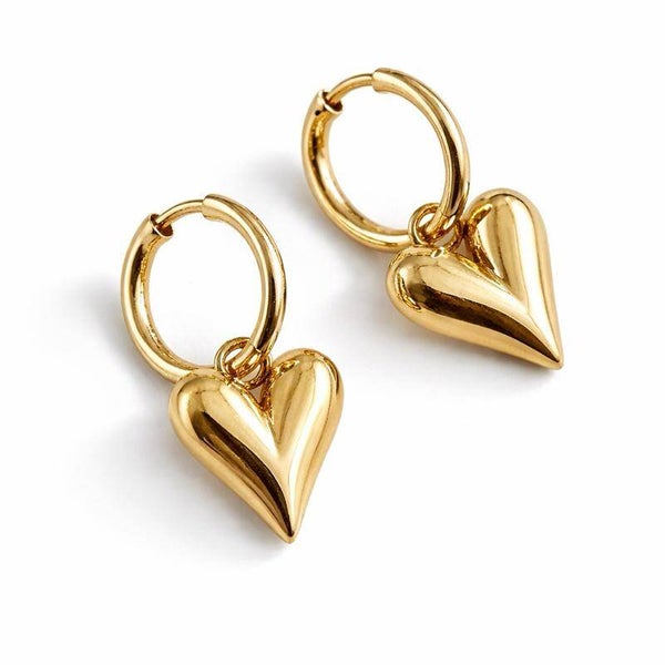 orecchini mini cuore in acciaio inossidabile