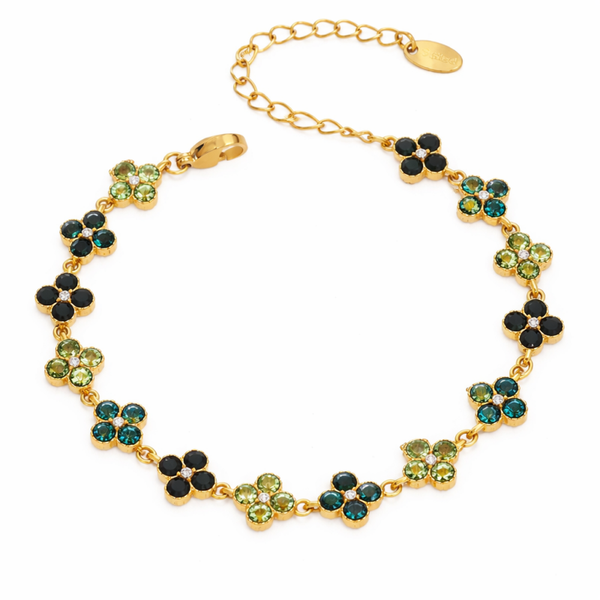 Bracciale Athena in acciaio inossidabile con zirconi