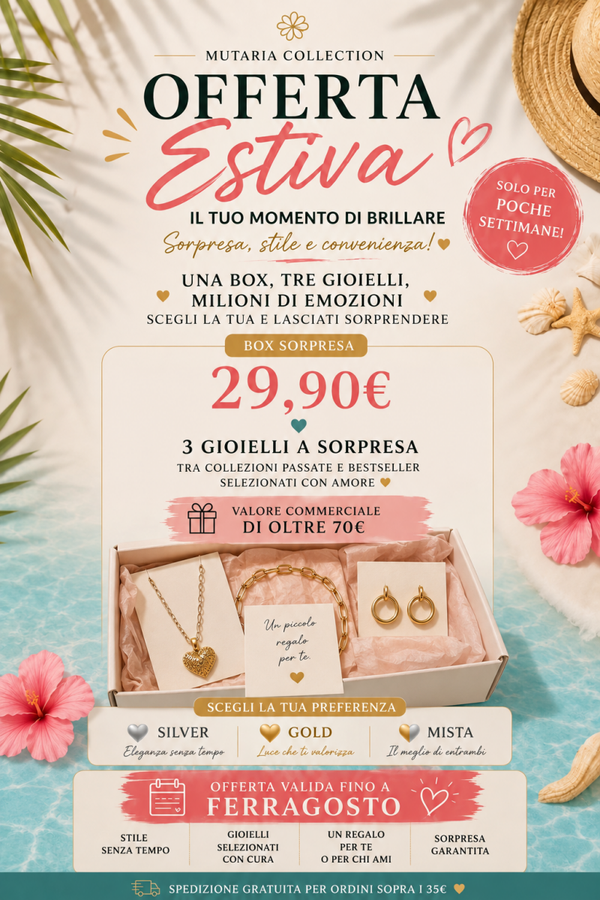 Box da tre gioielli in acciaio inossidabile