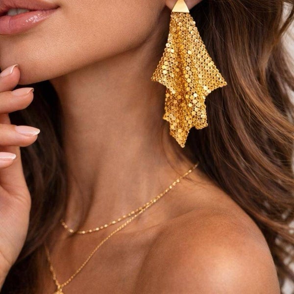 orecchini lumiere in accaio gold