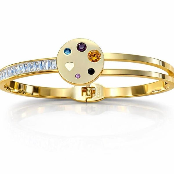 bracciale a molla tavolozza in acciaio