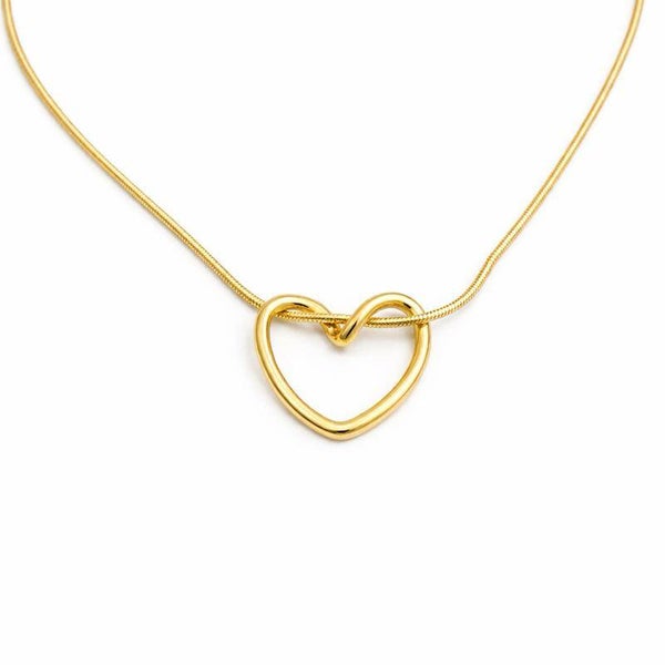 Collana minimal cuoricino in acciaio inossidabile