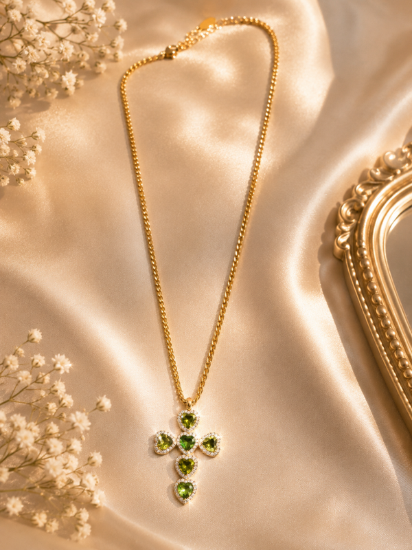 Collana FEDE in acciaio inossidabile, regolabile con zirconi