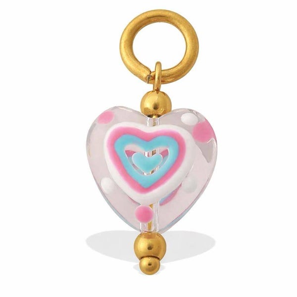 charm cuore trasparente