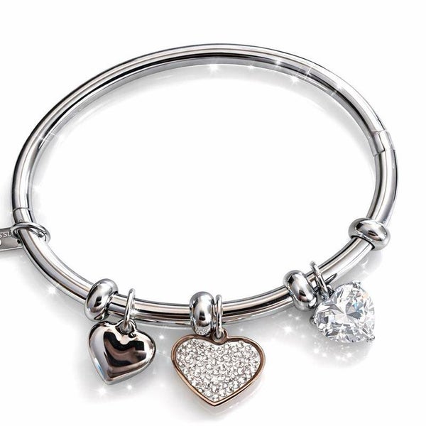 Bracciale con charms in acciaio inossidabile Visson