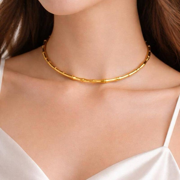 Choker bamboo in acciao inossidabile