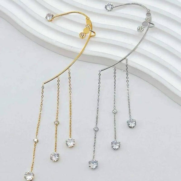 cuffy senza buchi con cascata di zirconi