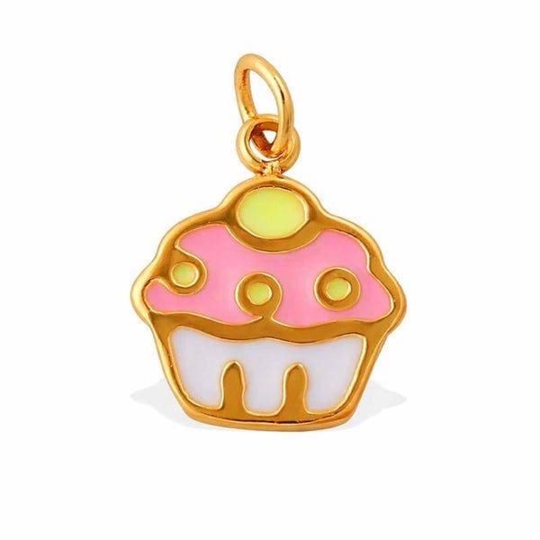 charm piccolo cupcake in acciaio inossidabile