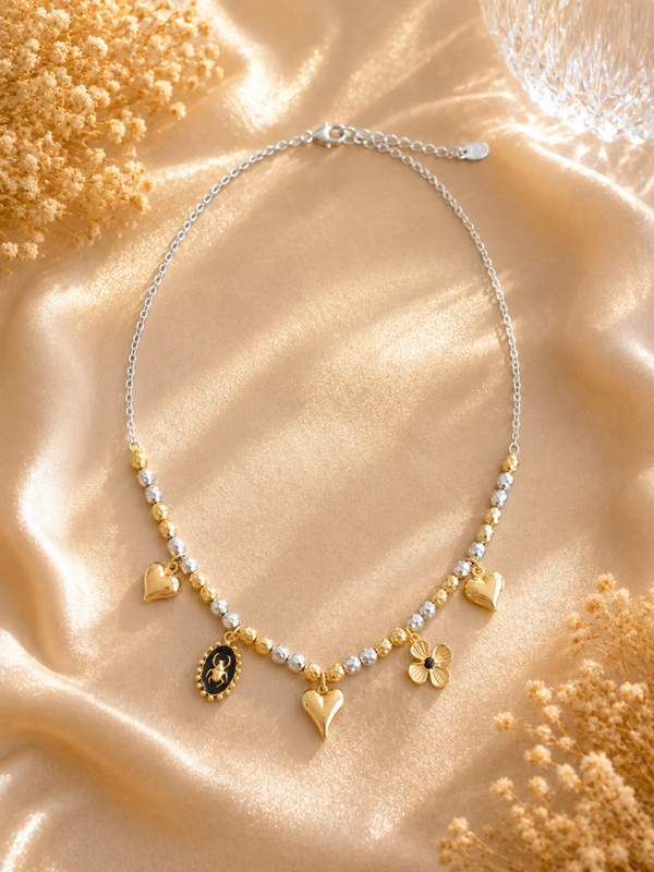 Collana SCARABEO in acciaio inossidabile, regolabile