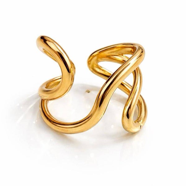 anello in acciao inossidabile onda