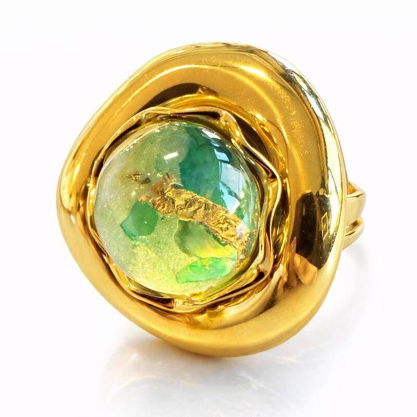 anello sfera con oblò in acciaio inossidabile regolabile