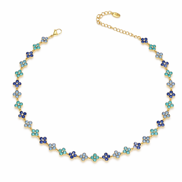 Collana in acciaio inossidabile Athena con zirconi regolabile