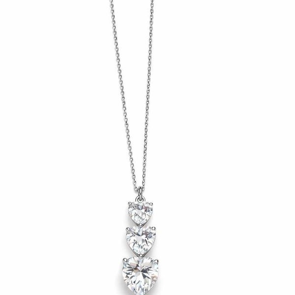 Collana Visson tre cuori luminosi in acciaio