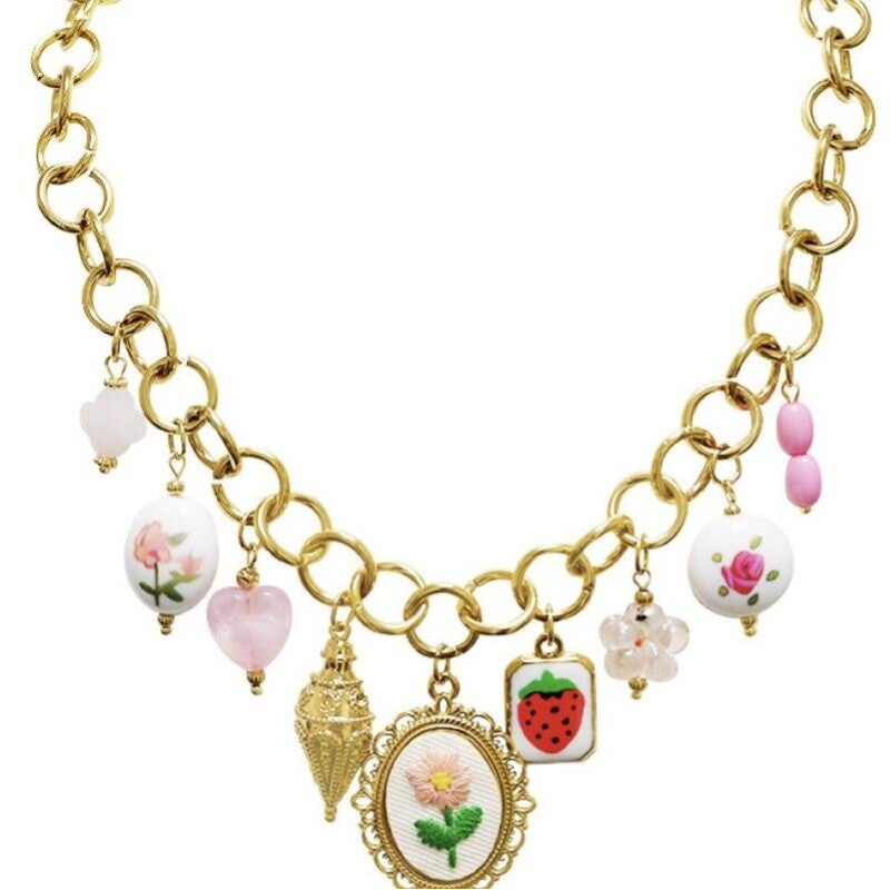 collana con charm acciaio 316 L