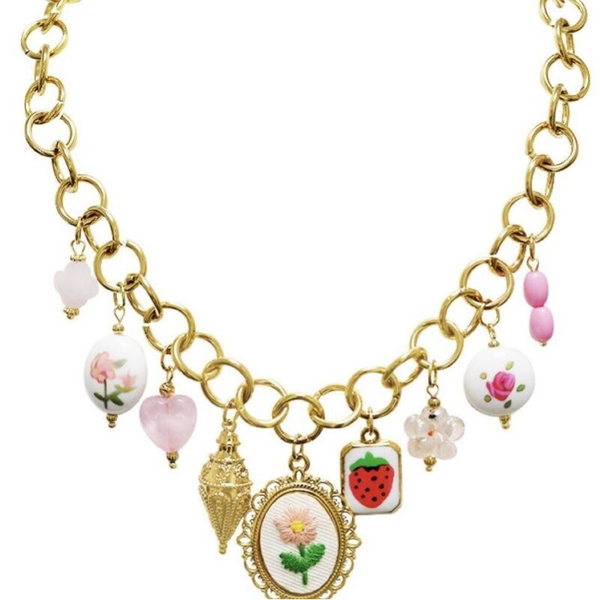 collana con charm acciaio 316 L