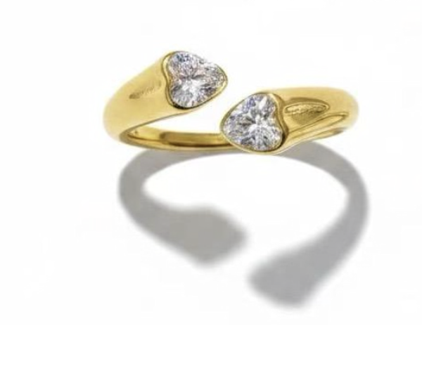 Anello CUORE LUX in acciaio inossidabile , regolabile