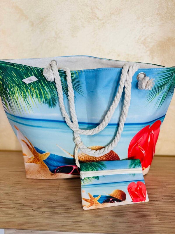 PROMO BORSA MARE GRANDE, IMPERMEABILE, CON POSCHETTE