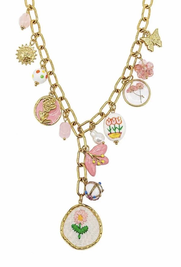Collana Pinklady  in acciaio inossidabile, regolabile