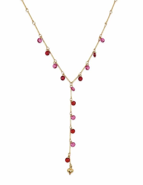 Collana perle luminose in acciaio inossidabile 316ç con forma a Y regolabile