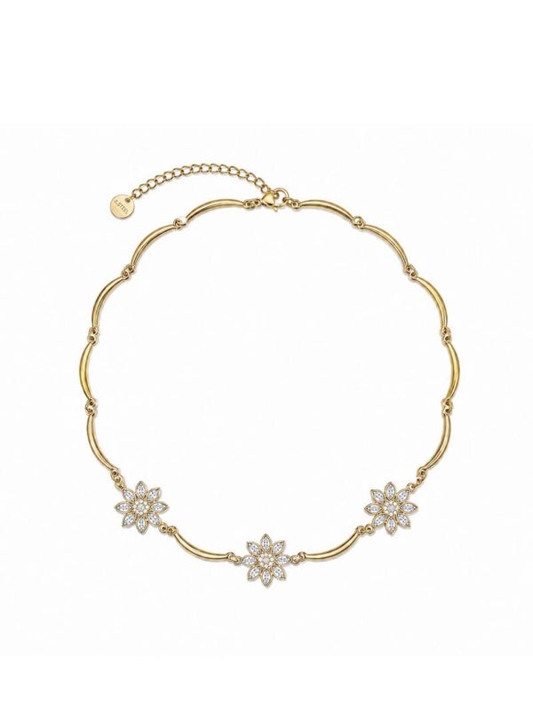 Collana FLORA in acciaio regolabile
