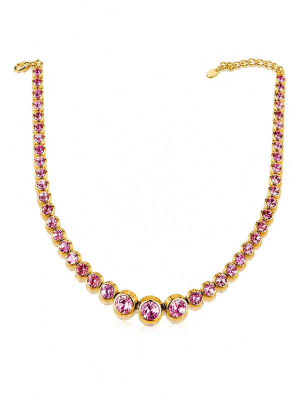 Collana boreale gold e rosa